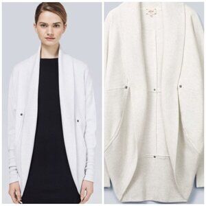 ARITZIA Wilfred Diderot Cocoon Long Open Cardigan Sweater Light Grey Size XXS/XS